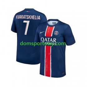 Koszulka Paris Saint-Germain Khvicha Kvaratskhelia 7 Domowe Koszulki Piłkarskie 2024-2025 Krótki Rękaw